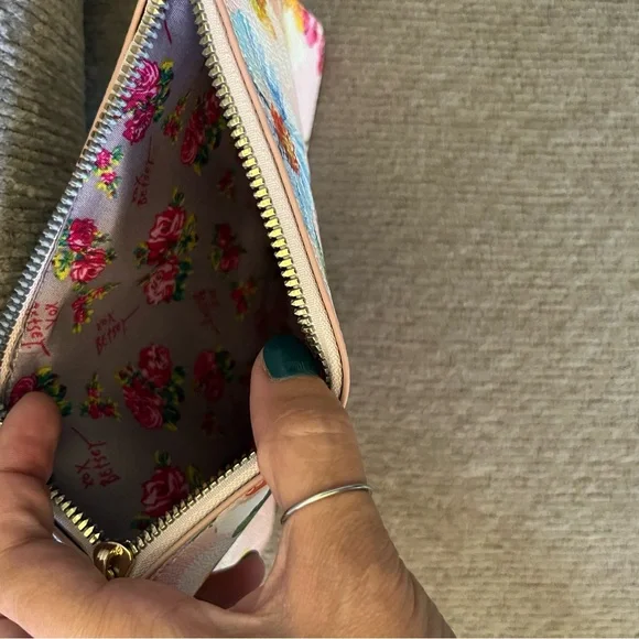 Betsey Johnson Floral Print Wristlet Clutch - Picture 5 of 5